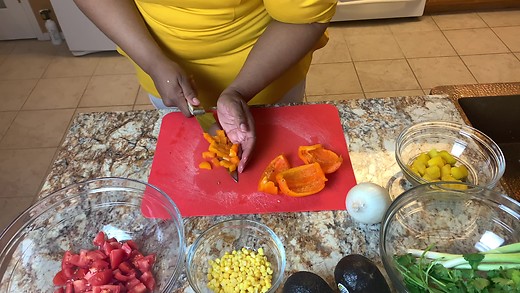 Food Tripping with Kirsten Avocado Mango  Salad with Garlic Lime Dressing