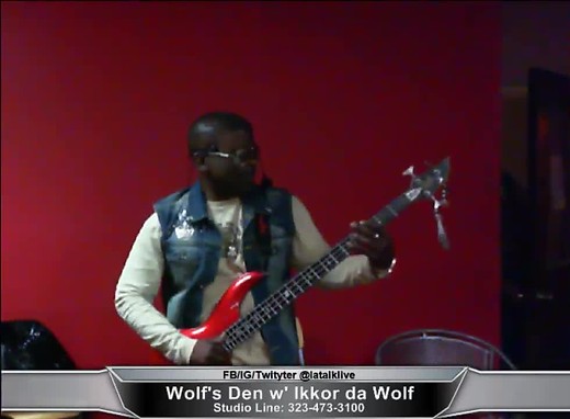 Rapper/Rocker/Bassist X-Man on The Wolf's Den w' Ikkor the Wolf LATL